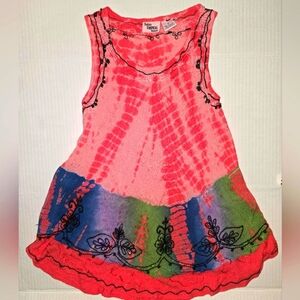 Girls' Tie-Dye Sleeveless Dress